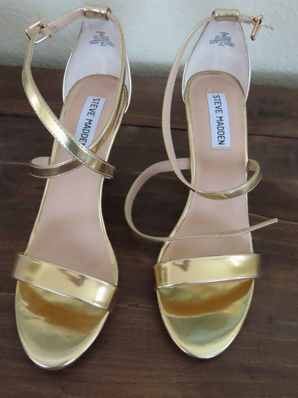 steve madden gold dress sandles size 8 M